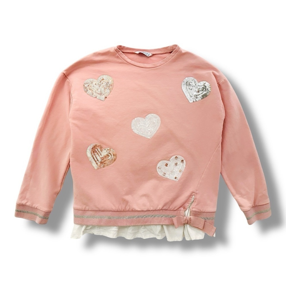 Mayoral | Faux Layered Sequin Hearts Pullover (9) 💕